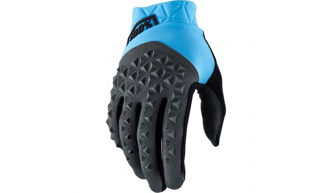 100% Gloves 100% GEOMATIC Glove cyan charcoal size S (hand length 181-187 mm) (NEW)