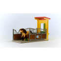 SCHLEICH FARM WORLD playset Pony Box with Iceland Pony Stallion