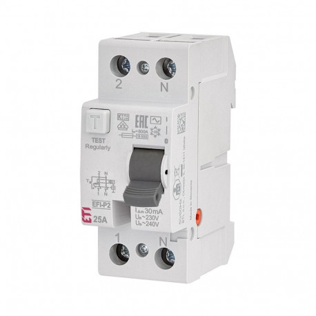 RELAY CURR LEAK 2P 25 A 30 MA EFI-P2