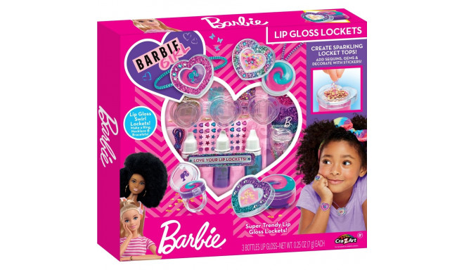 BARBIE Huuleläike Medaljonide Komplekt Sädelev Magus Süda