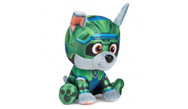 PAW PATROL Mighty Pups filmi pehme mänguasi Rocky, 15 cm