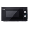 Sharp | Microwave Oven with Grill | YC-MG01E-B | Free standing | 800 W | Grill | Black