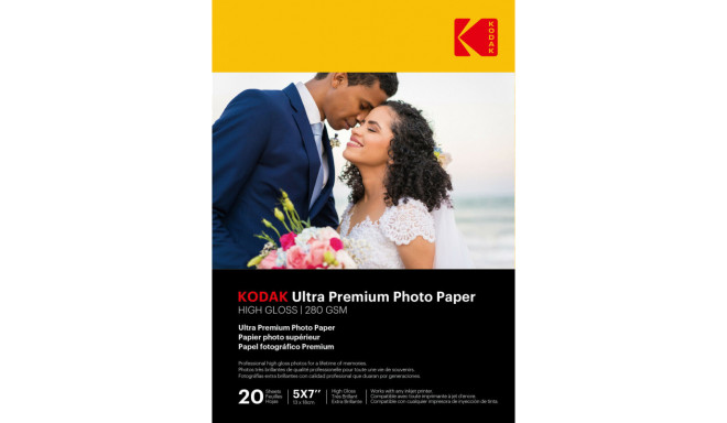 Kodak фотобумага 13x18 см Ultra Premium глянцевый 280 г 20 листов