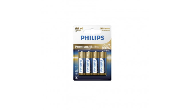 Battery PHILIPS AA LR6 4pcs Premium Alkaline