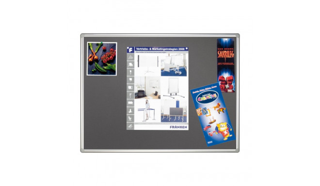 Kangastahvel 900x600mm hall kangas metallraamis FRANKEN