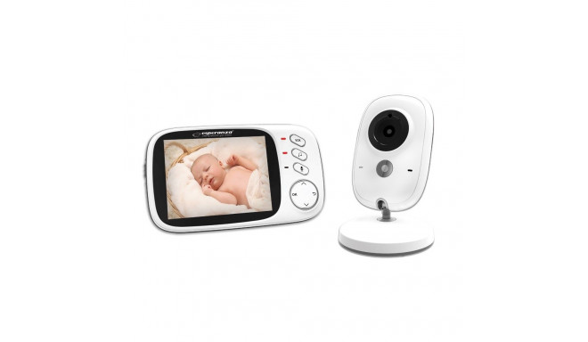 Video Baby Monitor - Esperanza EHM002 50m Range, 3.2" Display, White