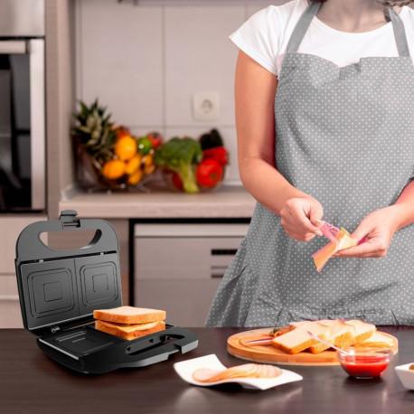 Sandwich Toaster - Black+Decker BXSA753E 2-Slice Non-Stick Black