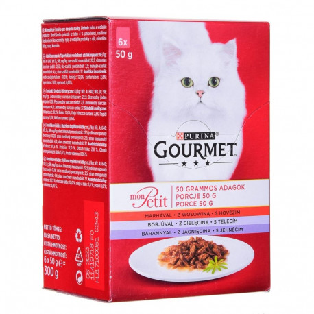 Wet Cat Food - Gourmet Mon Petit 6x 50g