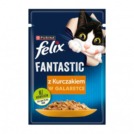 Wet Cat Food - FELIX Fantastic Chicken In Jelly 85g