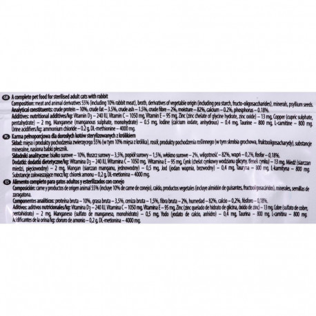 Wet Cat Food - DOLINA NOTECI Piper Animals Sterilised Rabbit 100 g