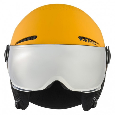 Ski Helmet - Alpina Zupo Q-Lite Visor Child 51-55cm Burned Yellow