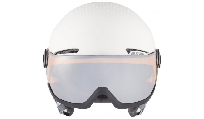 Ski Helmet - Alpina Arber Q-Lite Visor White Matt 54-58 cm