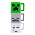 Stacking Mugs - Minecraft Creeper Skeleton Ghast Set Plastic