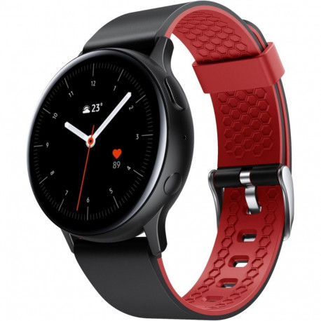 Kellarihm Trendybay Universaalne 20mm, silikoon, must/punane