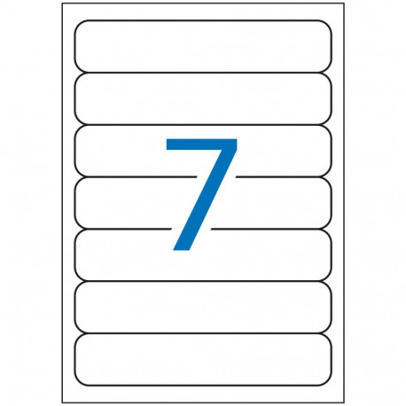 Etikett iseliimuv APLI 190x38 mm, 7 tk A4 lehel, 25l/pk, Ref.01232