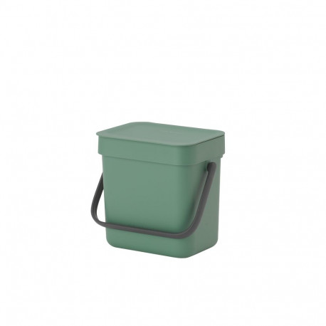 Prügikast 3L, Brabantia, Sort/Go kaanega,L-13.9 x S18.8 x K-18.2/31,1cm / Fir Green, tumeroheline