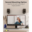 Universal Soundbar Wall Mount, black secure, discreet mount with padded feet for all common soundbar