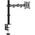 Single Flex monitor mount, black for curved and flat monitors between 17 and 32 inches (43-81 cm) up