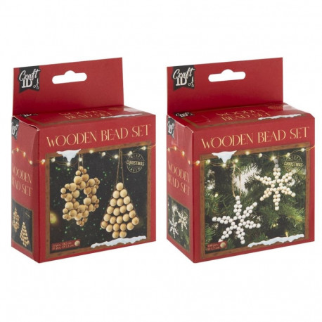 Puidust helmestega kuuse kaunistused 2 tk