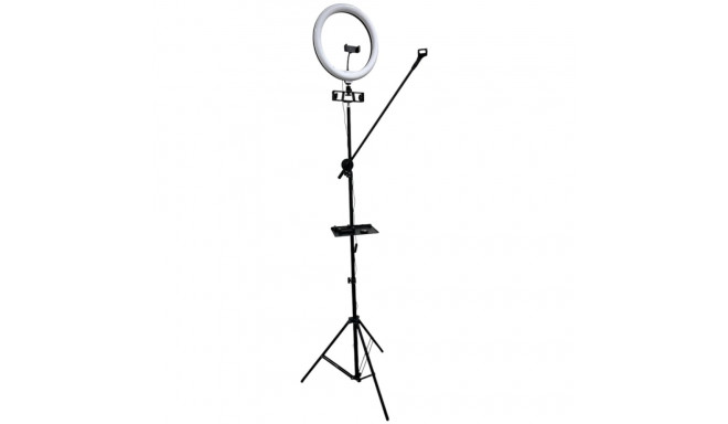 iLike S14 LED 30W Selfie 36cm Rõngas Valgus Lamp + Statif 2.1m + Rakendus ja 3x telefon / Mikrofonih