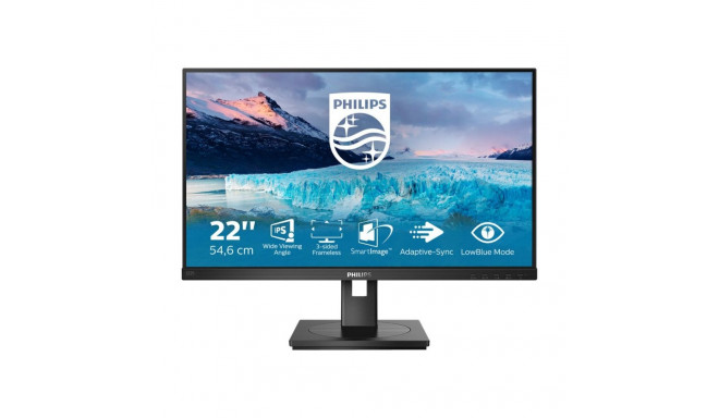 PHILIPS 222S1AE/00 21.5-tolline IPS WLED 1920x1080 Madala Sinise Režiimiga DVI/HDMI/DP