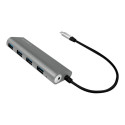 LOGILINK UA0309 LOGILINK- USB-C 3.1 hub, 4 port, aluminum casing, grey