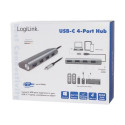 LOGILINK UA0309 LOGILINK- USB-C 3.1 hub, 4 port, aluminum casing, grey