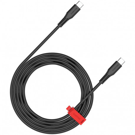 Canyon cable USB-C - USB-C 60W 1.2m, black (CC60SC)