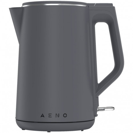 AENO EK4 Electric Kettle, 1.5L, Strix, Double Walls, Non-Heating body, Grey