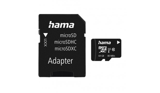 Hama 00124140 microSDXC 64GB Class 10 UHS-I