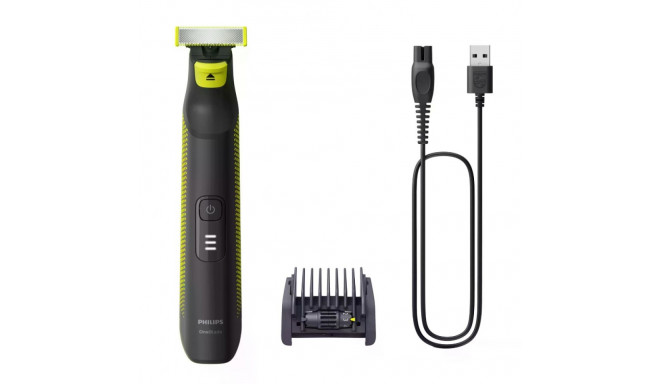 Philips OneBlade Pro Face and Body QP6506/15, 5-in-1 Adjustable comb, Wet and Dry use, LED digital d