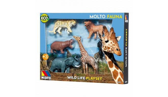 Set of 6 Wild Animals Moltó Plastic