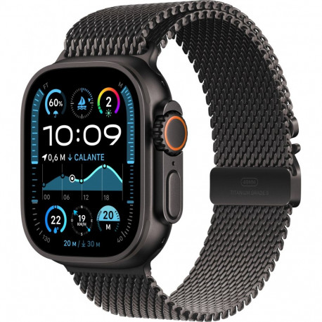 "APPLE Watch Ultra 2 GPS + Cellular 49mm Black Titanium Case with Black Titanium Milanese Loop - M"
