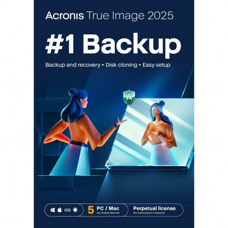 Acronis True Image 2025 5 arvutile, tähtajatu, digitaalne allalaadimine
