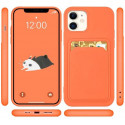 Hurtel case Card Case Silicone Wallet Apple iPhone 13 mini, orange