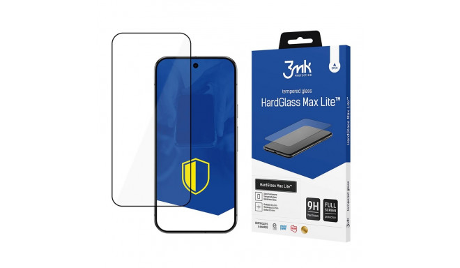 Tempered Glass 3mk HardGlass Max Lite Black for Google Pixel 9 Pro XL