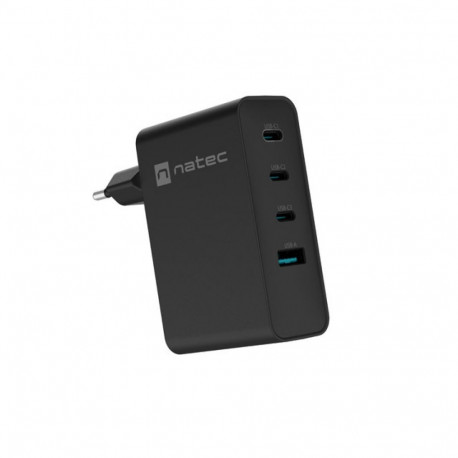 USB CHARGER NATEC RIBERA GAN 3X USB-C + 1X USB-A 100W BLACK