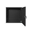 RACK CABINET 19" WALL-MOUNT 6U+3U/540X200 LOW-PROFILE BLACK LANBERG (ASSEMBLED)