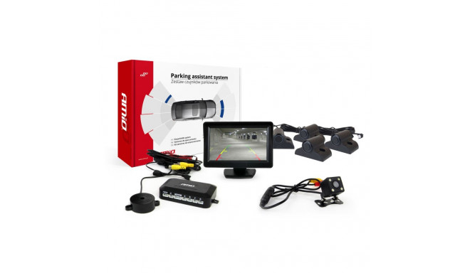 Parkimisandurite komplekt tft01 4,3" kaameraga hd-315-led 4 andurit mustad veok