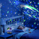 Elight L1 2in1 Rotating Star Sky projector and Night lamp with 4x AAA / USB Cable Black