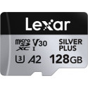 Lexar memory card microSDXC 128GB Professional SILVER PLUS UHS-I V30