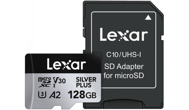 Lexar mälukaart microSDXC 128GB Professional SILVER PLUS UHS-I V30