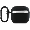 BMW BMA4SSLBK AirPods 4 kate must/must ehtne nahk hõbedase logoga