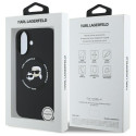 Karl Lagerfeld KLHMP16SSKCHTCK iPhone 16 6.1" black/black hardcase Silicone Karl&Choupette Heads Mag
