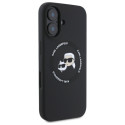Karl Lagerfeld KLHMP16SSKCHTCK iPhone 16 6.1" black/black hardcase Silicone Karl&Choupette Heads Mag