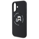 Karl Lagerfeld KLHMP16SSKCHTCK iPhone 16 6.1" black/black hardcase Silicone Karl&Choupette Heads Mag