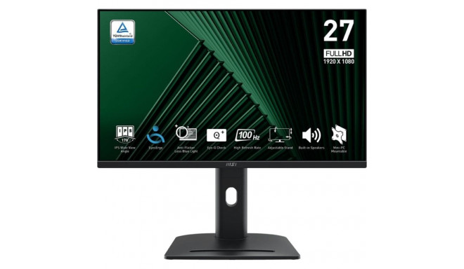 MSI PRO MP275PG - 100Hz | Full HD | 27'' | IPS | 1ms monitor
