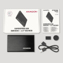 AXAGON Screwless aluminum USB 3.2 Gen 1 - SATA 6G external box for 2.5" SSD/HDD