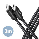 AXAGON Andmeside- ja laadimiskaabel | BUCM3-CM20AB | USB Type-C USB Type-C-ga