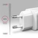 AXAGON Seinakontakti Laadija 2x Porti (USB-A + USB-C), 20W | ACU-PQ20W